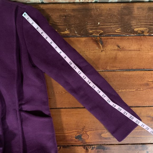 Kate Spade Saturday X-Small Purple Women's Soft Wool Blend Winter Pea Coat EUC - Picture 13 of 13
